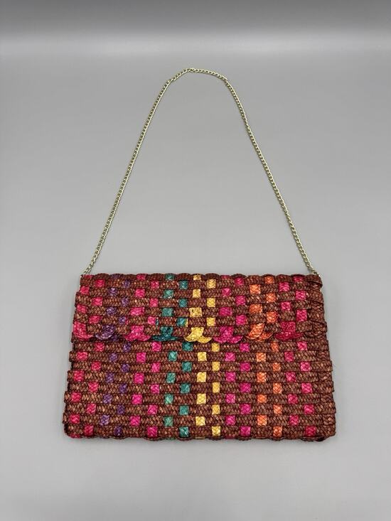 Unbranded Handbags - Colorful Woven Purse Shoulder Bag